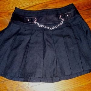 Royal Bones Pleated Chain Skirt